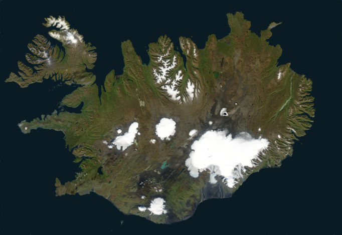 Iceland Satellite NASA-44679